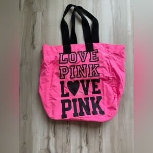 PINK Victoria's Secret Pink and Black Tote Bag